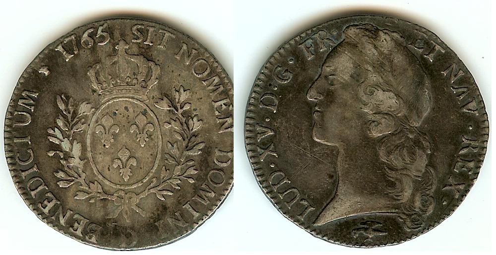 ECU Louis XV 1765D Lyon gVF